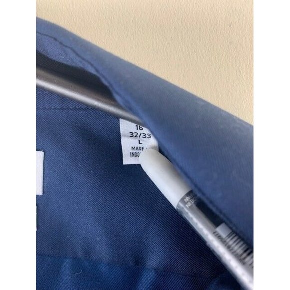 Calvin Klein Size L 166 32/33 Mens Navy Blue Shirt Long Sleeve Infinite … - Picture 4 of 5